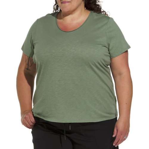 Women's L.L.Bean Plus Size Organic Cotton V-Neck T-Shirt