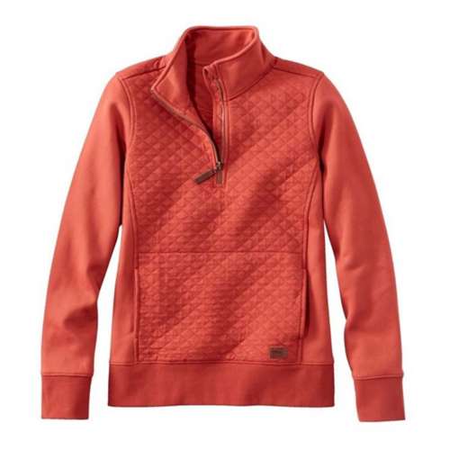 Womens quilted quarter zip pullover sale