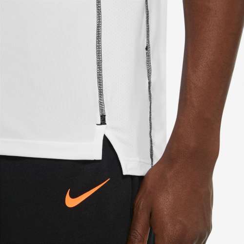 Nike Dri Fit White Orange Black swoosh Cincinnati Bengals NFL football t  shirt L