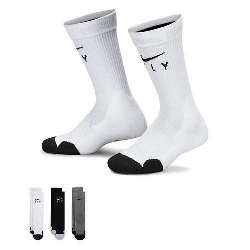 Youth Nike Elite 3 Pack Crew Socks
