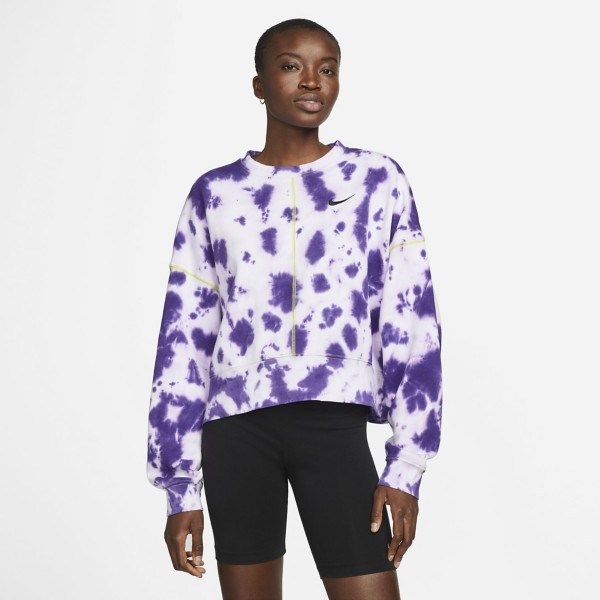 Women's Nike Sportswear Oversized Fleece Tie-Dye Crewneck Sweatshirt product image