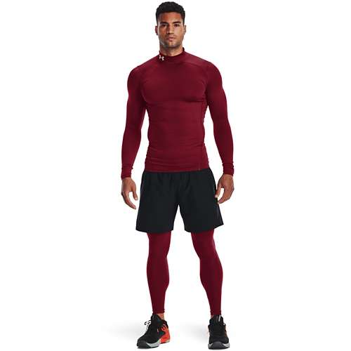 Under Armour Adults Heatgear Armour Compression Long Sleeve Top - Red