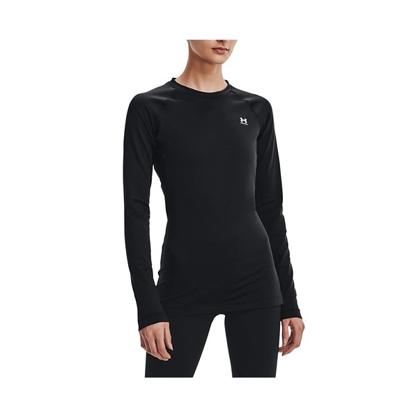 Women's Under Armour Authentics Long Sleeve T-Shirt Medium Black White