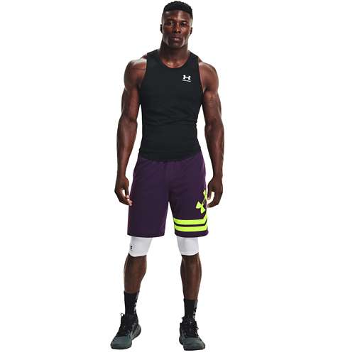 Under Armour Heatgear Sleeveless Compression Muscle Tee White