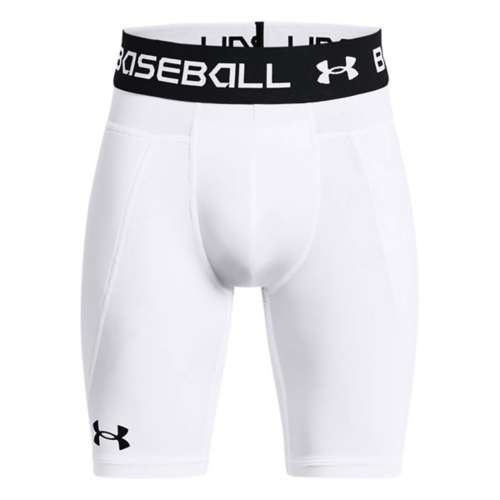 Boys' Under armour Launches Utility Baseball Slider with Cup Compression Shorts