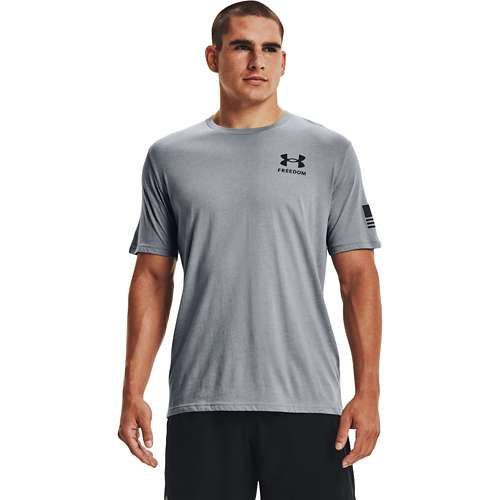 Under Armour® Boys Freedom BFL T-Shirt-Steel/White