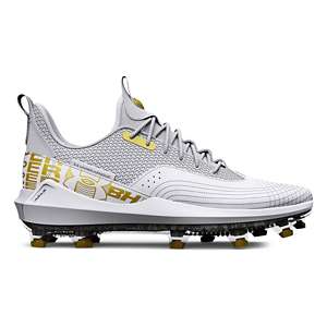  adidas Men's Adizero Afterburner 8 Baseball Shoe, Black/Team  Collegiate Gold/Silver Metallic, 6.5