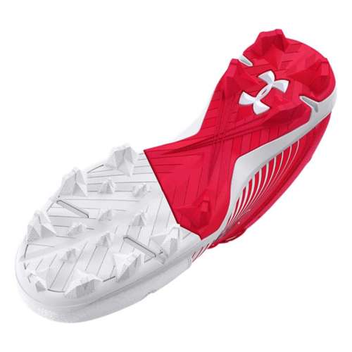 Red molded hot sale baseball cleats