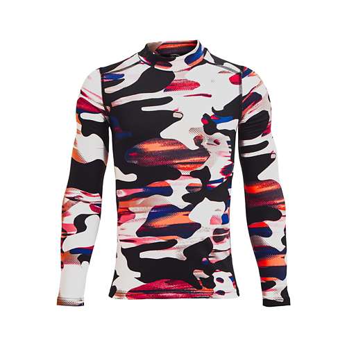 Boys' Under Armour Armour Printed Long Sleeve Mock | Hotelomega Sneakers Sale Online | Under Armour Low Sports Bra