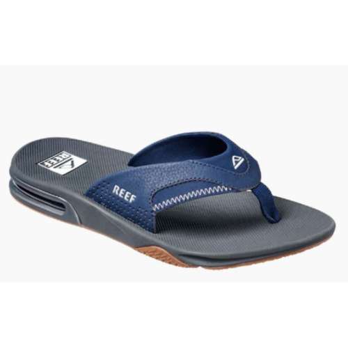 Locals Mens Blue Ocean Striped Rubber Flip-Flops - Aloha Media & Magazine  Shipping