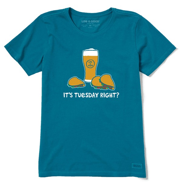 Women's Life is Good Taco Tuesday Strong Crusher Lite Crewneck T-Shirt product image