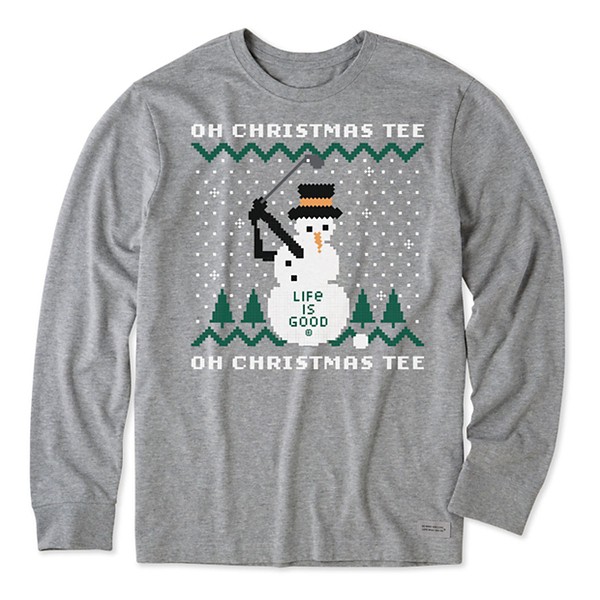 Men's Life Is Good Ugly Sweater Oh Christmas Long Sleeve T-Shirt product image