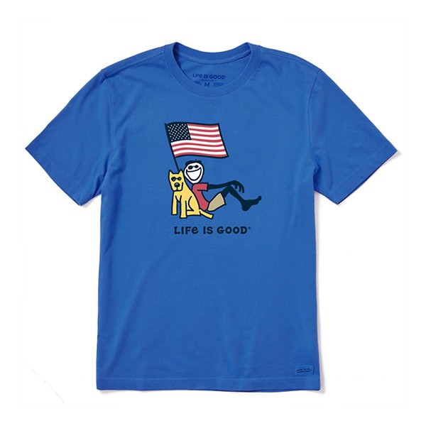 Men's Life Is Good Jake & Rocket USA Crusher T-Shirt product image