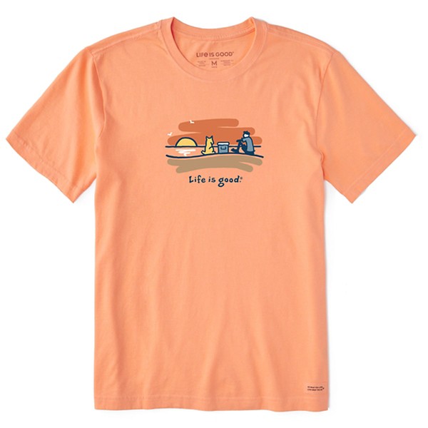 Men's Life is Good Summer Gold Crusher T-Shirt product image