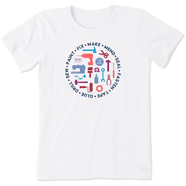 Women's Life is Good Handyman Circle Crusher Tee product image