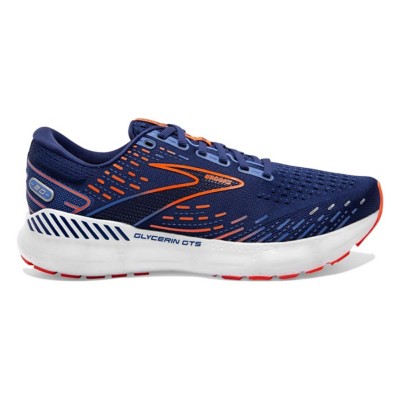 Men's Brooks Glycerin GTS 20 Running Shoes - Blue/Orange