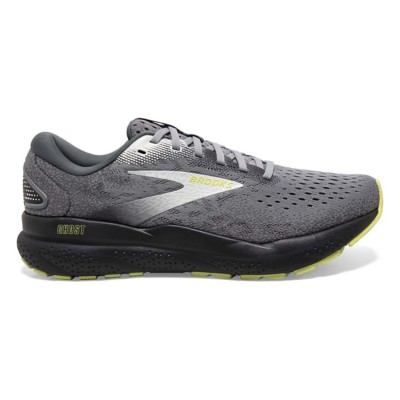 Men's Brooks Ghost 16 Running Shoes - Primer/Grey/Lime