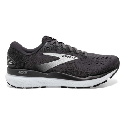 Men's Brooks Ghost 16 Running Shoes - Black/Grey/White