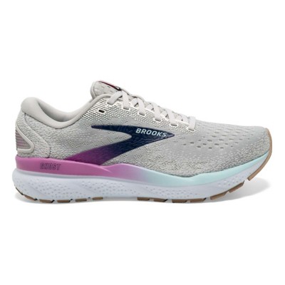 Women's Brooks Ghost 16 Running Shoes - White/Grey/Estate Blue