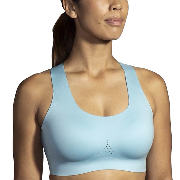 Women's Brooks Running Crossback 2.0 Sports Bra 36 C/D Aqua