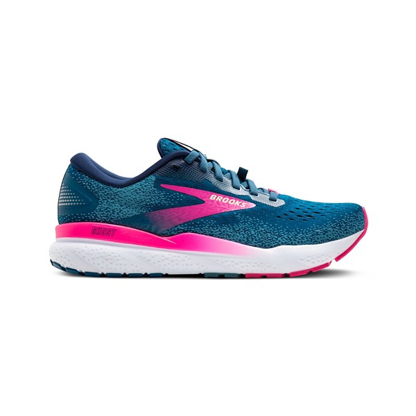 Women's Brooks Ghost 16 GTX Running Shoes 9.5 Regular Moroccan Blue/Pink/Yellow