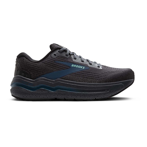 Men's Brooks Ghost Max 2 Running Shoes 10 Extra Wide Ebony/Cockatoo/Blue Sapphire