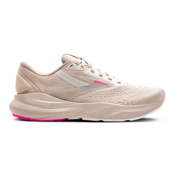 Women's Brooks Adrenaline GTS 24 Running Shoes 7.5 Regular Chateau Grey/Coconut/Pink