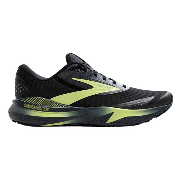 Men's Brooks Adrenaline GTS 24 Weatherized Running Shoes 12 Regular Black/Ebony/New Yellow