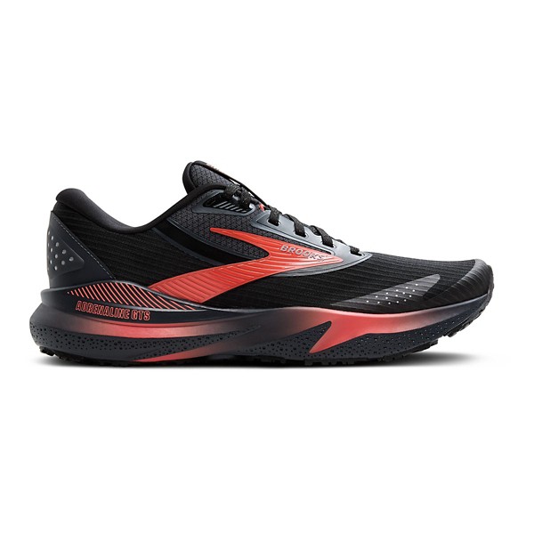 Women's Brooks Adrenaline GTS 24 Weatherized Running Shoes 11 Regular Black/Ebony/Hot Coral