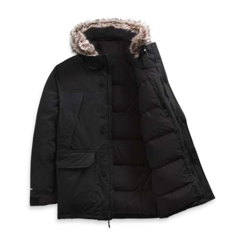 Fur hooded coat mens north face hot sale