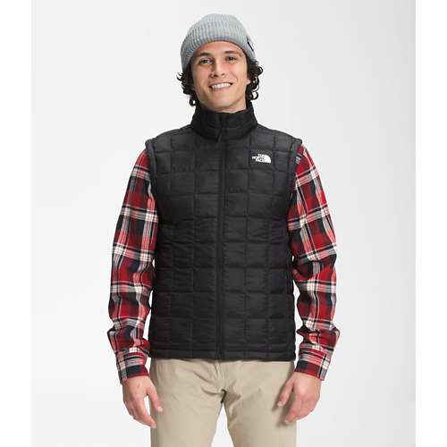 North face buffalo plaid on sale vest