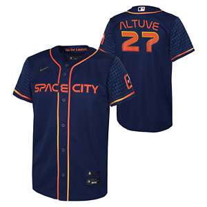 Houston Astros #27 Jose Altuve White/Orange/Gray/Navy American