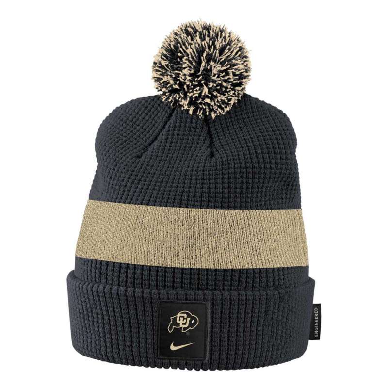 Bucknell University Bison Primetime Striped Cuff Pom Beanie