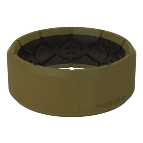 Men's Groove Life Men's Zeus Edge Olive Silicone Ring