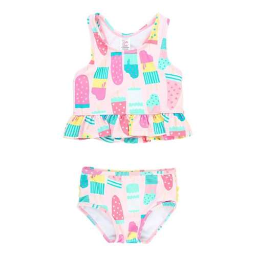 Baby Girls' RuffleButts Peplum Swim Tankini Set