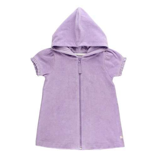 Baby Girls' RuffleButts Terry Full-Zip Hoodie Swim Cover Up