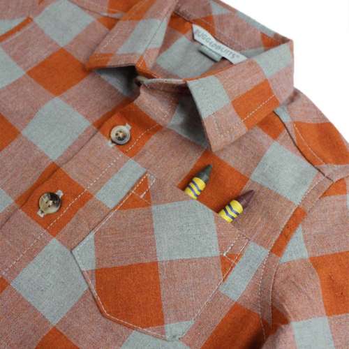 Baby Boys' RuggedButts Checkered Plaid Long Sleeve Button Up Shirt