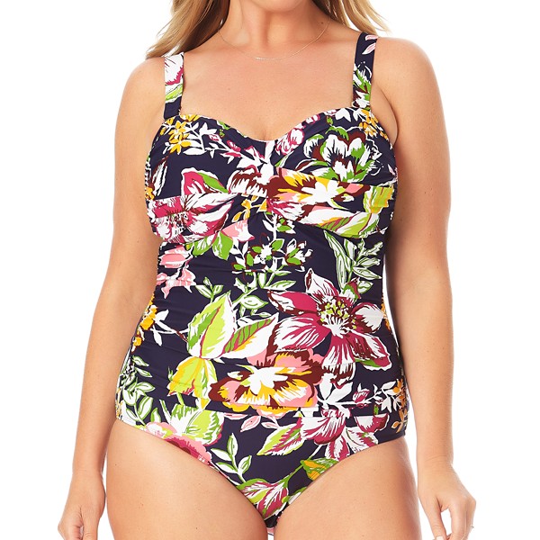 Women's Anne Cole Twist Front Shirred Plus Size One-Piece product image
