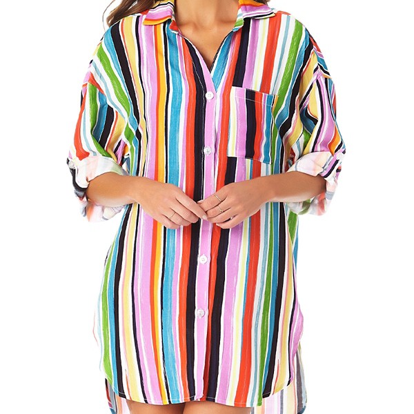 Women's Anne Cole Collection Button Down Shirt Swim Cover Up product image