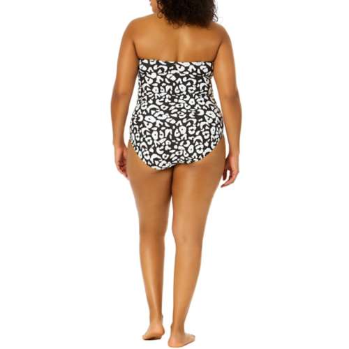 Women's Anne FORCE cole Plus Size Twist Bandeau One Piece Swimsuit