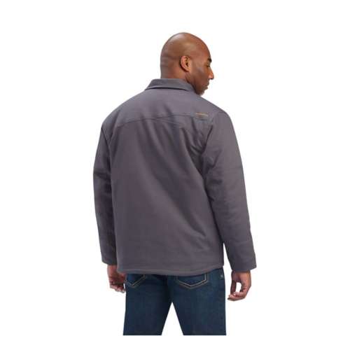 Men's Ariat Rebar DuraCanvas Sherpa-Lined Softshell Jacket