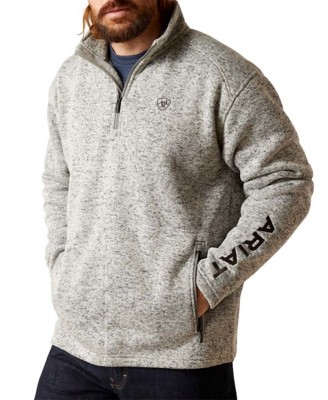 Men's Ariat Caldwell Logo Sweater 1/4 Zip Pullover | SCHEELS.com