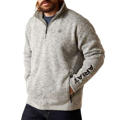 Men's Ariat Caldwell Logo Sweater 1/4 Zip Pullover