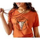 Women's Ariat Bison Skull Scoop Neck T-Shirt