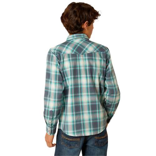 Boys' Ariat Harrington Retro Fit Long Sleeve Button Up Coton shirt