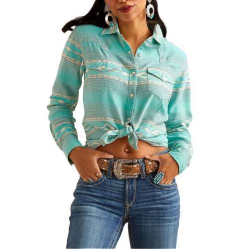 Women's Ariat Women's Jadeite Long Sleeve Button Up big shirt