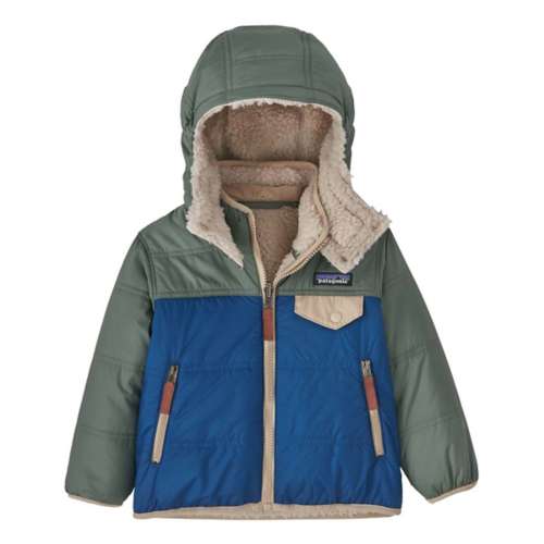 Toddler Boys' Patagonia Reversible Tribbles Windproof Hooded Mid Puffer Jacket