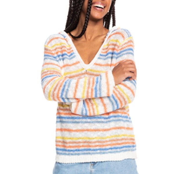 Women's Roxy Nomadic Squad Stripe Long Sleeve Poncho Hoodie product image