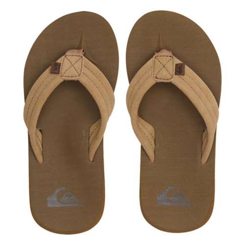 Little Boys' Quiksilver Carver Suede Core Flip Flop Sandals