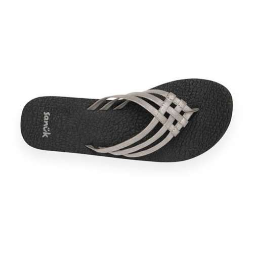 Sanuk Yoga Sandy Metallic Flip-Flop Sandals Strappy 11 Women's